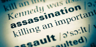 Definition of assassination in a dictionary.
