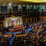 Large assembly in U.S. House of Representatives, Capitol Building.