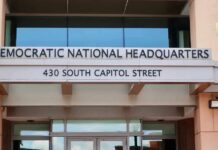 Entrance to Democratic National Headquarters building