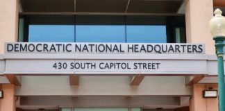 Entrance to Democratic National Headquarters building