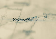 Map showing Yellowstone and surrounding locations.