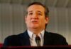 Cruz Draws Line: Omar Probe Heats Up man speaking at a podium with a microphone