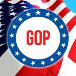 House GOP Meeting Turns Into Shouting Match: ‘This Is F***ing War!’ GOP emblem over American flag