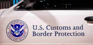 U.S. Customs and Border Protection vehicle door