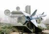 surface-to-air missile on a mobile launcher