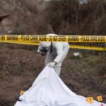Black Woman Found Hanging From Tree Spark National OUTRAGE! forensic investigator at outdoor crime scene behind caution tape