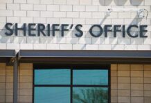 sheriff's office building exterior sign