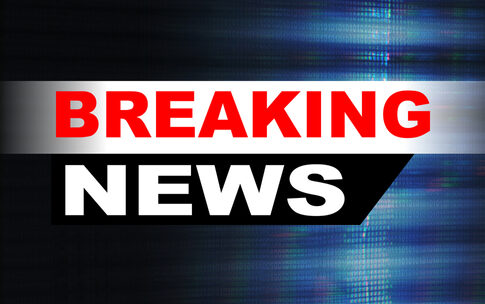 Graphic displaying the words Breaking News in bold red and black text