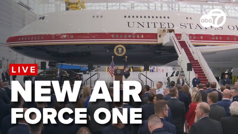 🔴 LIVE | Pres. Trump shows new Air Force One at Joint Base Andrews